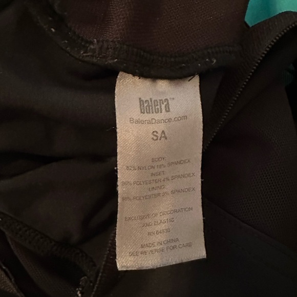 Balera short sleeve mock neck leotard - size small - Picture 2 of 4